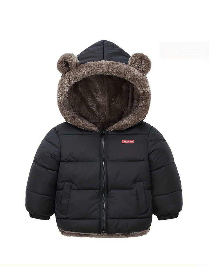 Abrigo con capucha para niños y niñas, ideal para la ropa de invierno. Manténlos calentitos.