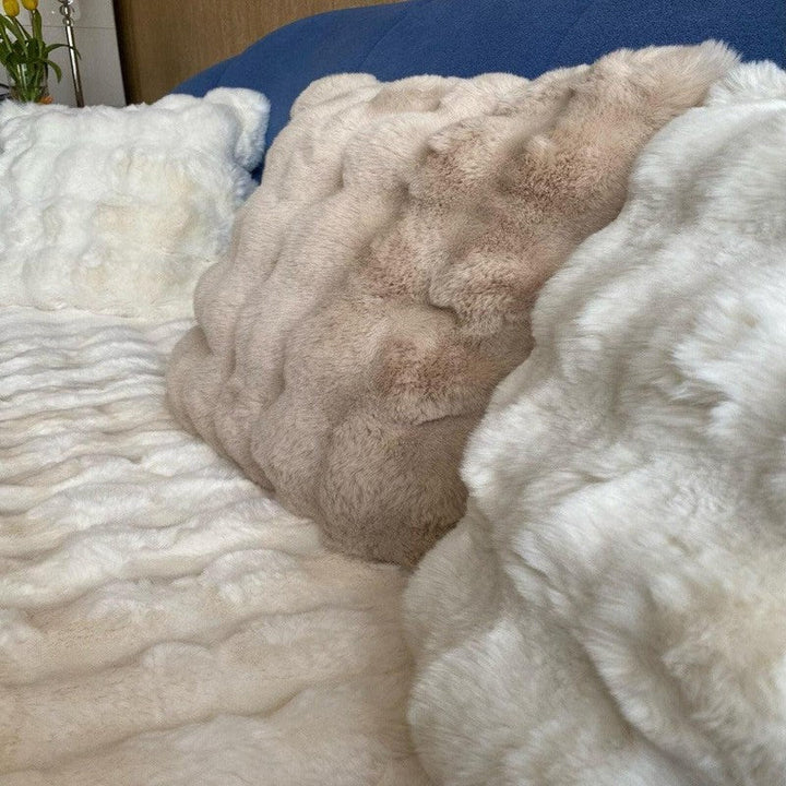 Elegante cobertor de sofá con textura afelpada, antideslizante, para renovar la decoración del hogar.