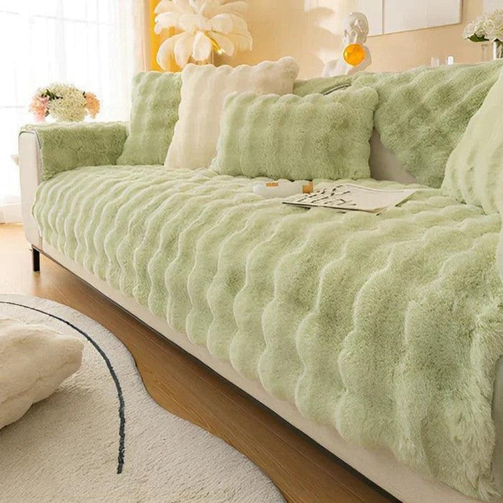 Textil hogar de felpa suave y confortable, esta funda protectora para sofá embellece tu sala.