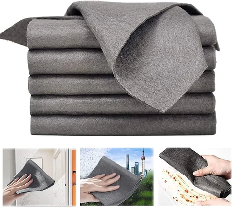 Paño de limpieza de microfibra anti-manchas, ideal para la cocina, baños y otras superficies del hogar limpio.