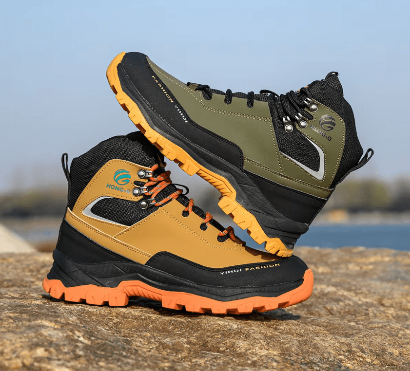 Botas de seguridad de hombre para construcción, impermeables y con puntera reforzada para máxima seguridad.