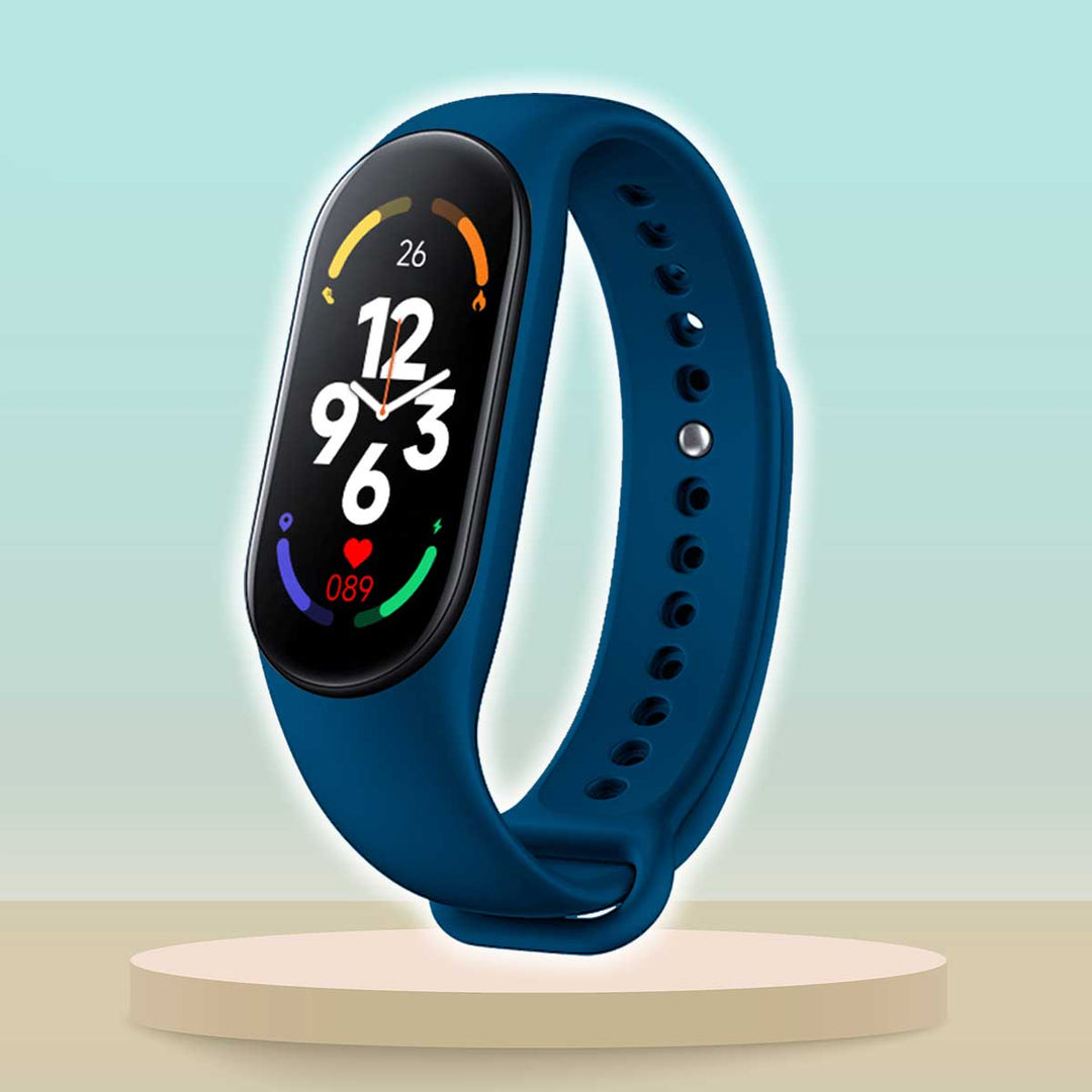 Smartwatch infantil con monitor cardíaco, podómetro y recordatorios de bienestar, salud activa.