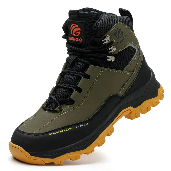 Botas laborales premium para hombre, impermeables, puntera reforzada, antiperforación, duraderas y cómodas.