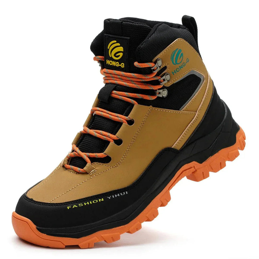 Botas de trabajo impermeables para hombre, puntera reforzada, protección total en entornos industriales y obras.