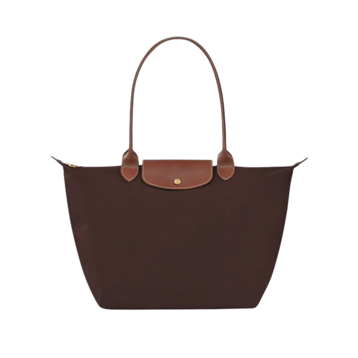 Bolso mujer de nylon y piel, perfecto para un look profesional o un estilo casual chic y elegante.