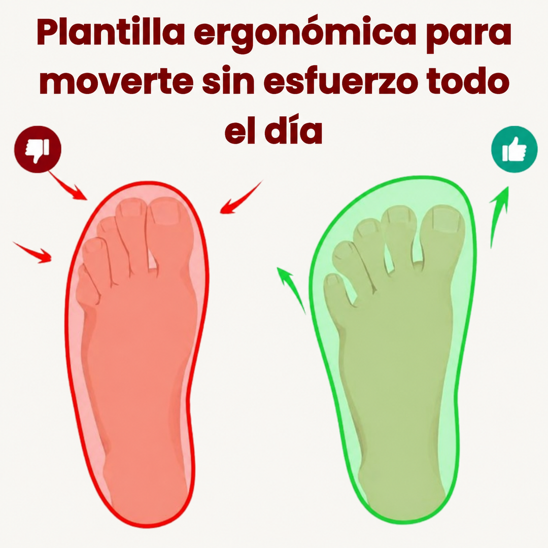 Calzado para pies delicados, diseñado para una postura óptima y alivio del dolor al caminar.