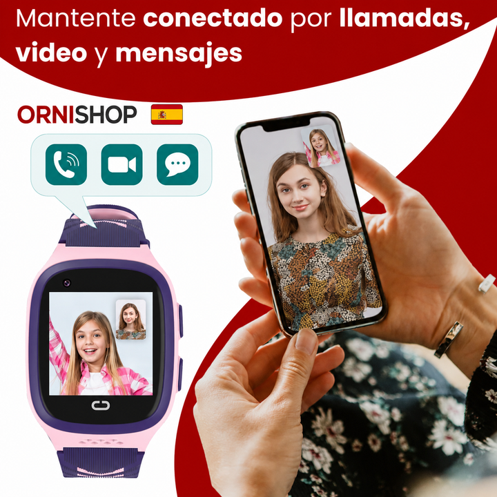 Smartwatch infantil GPS con contador de pasos para niños, fomentando actividad y seguridad.