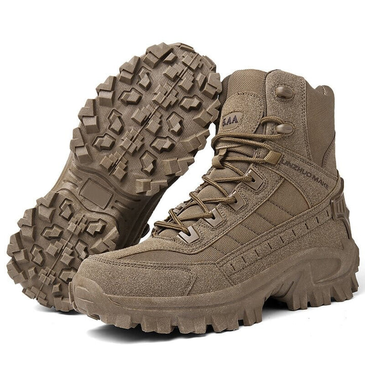 Calzado outdoor unisex, botas tácticas con membrana impermeable y protección antipinchazos.