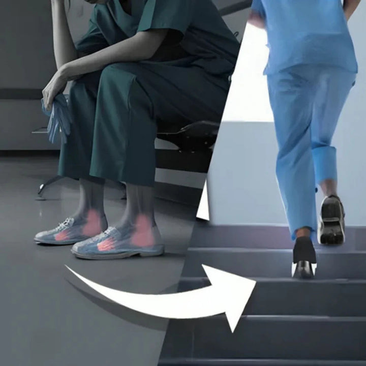 Calzado biomecánico para caminar sin dolor, ideal para fascitis plantar y espolón calcáneo.