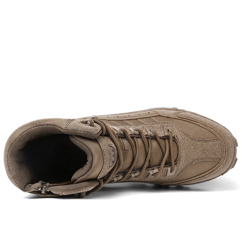 Botas de senderismo tácticas, unisex, impermeables, con refuerzo antipinchazos para seguridad.