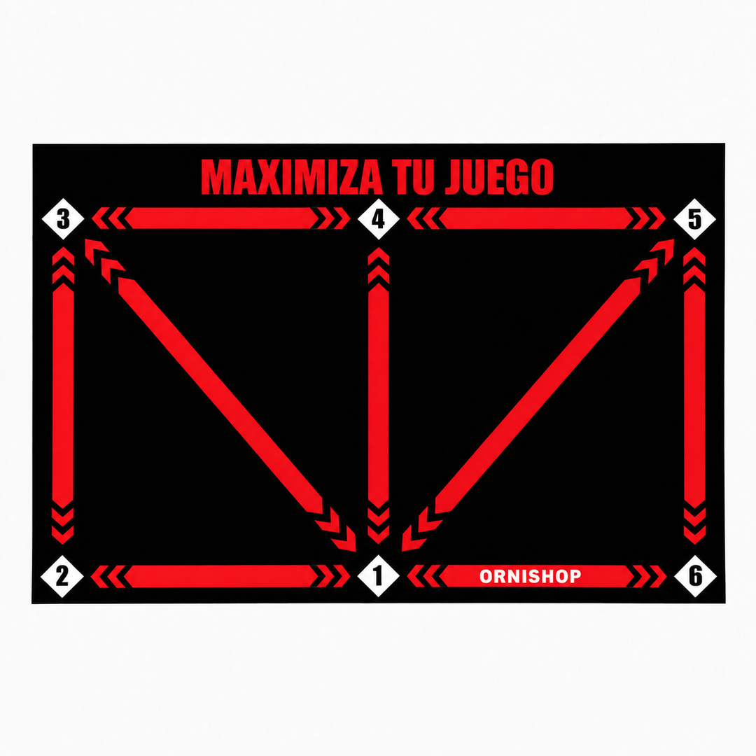 Esterilla de fútbol profesional para entrenamiento en casa, ideal para mejorar técnica y agilidad del jugador.