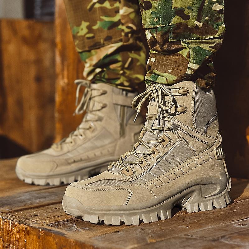 Botas tácticas unisex impermeables para senderismo, protección antipinchazos en montaña.