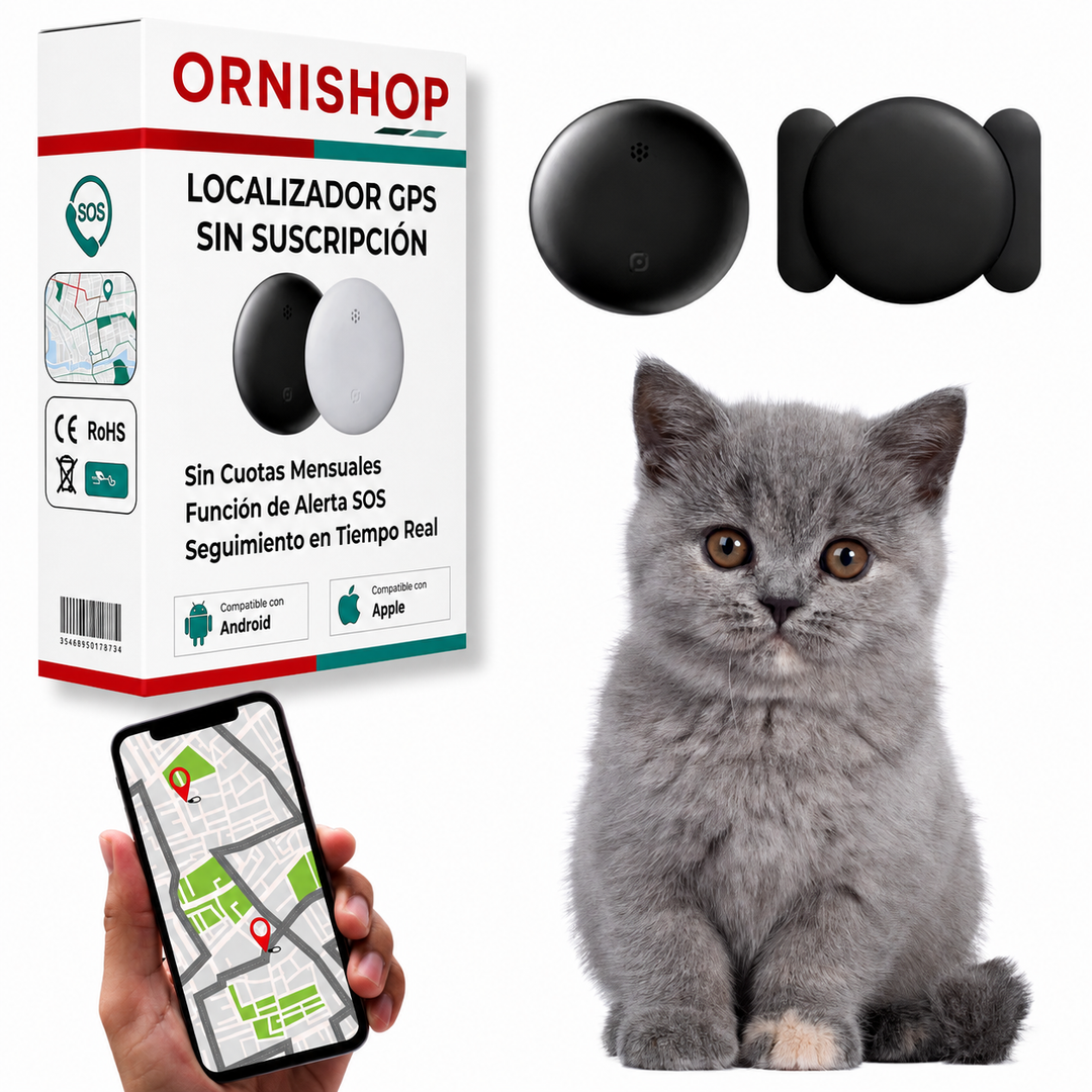 Rastreador GPS para mascotas, seguimiento mundial y seguridad para perros y gatos.
