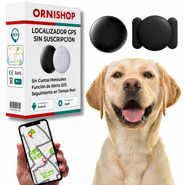 Rastreador GPS para mascotas, seguimiento global en tiempo real, sin cuotas mensuales.