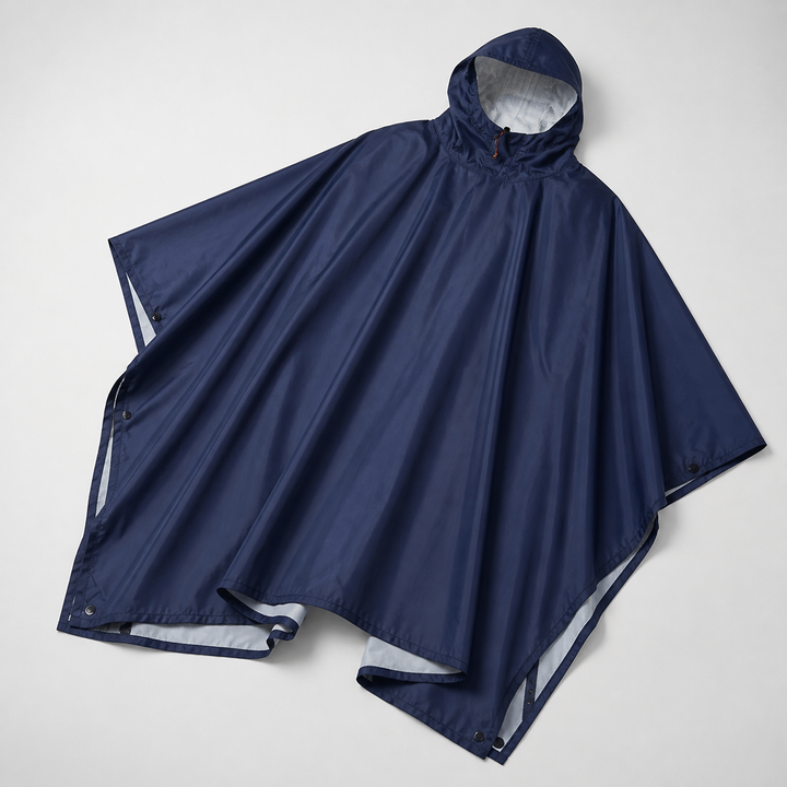 Poncho impermeable multiusos unisex para senderismo y camping. Protección total contra lluvia y viento.