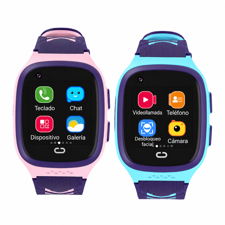 Smartwatch infantil GPS 4G para niños, seguridad avanzada y comunicación fácil.