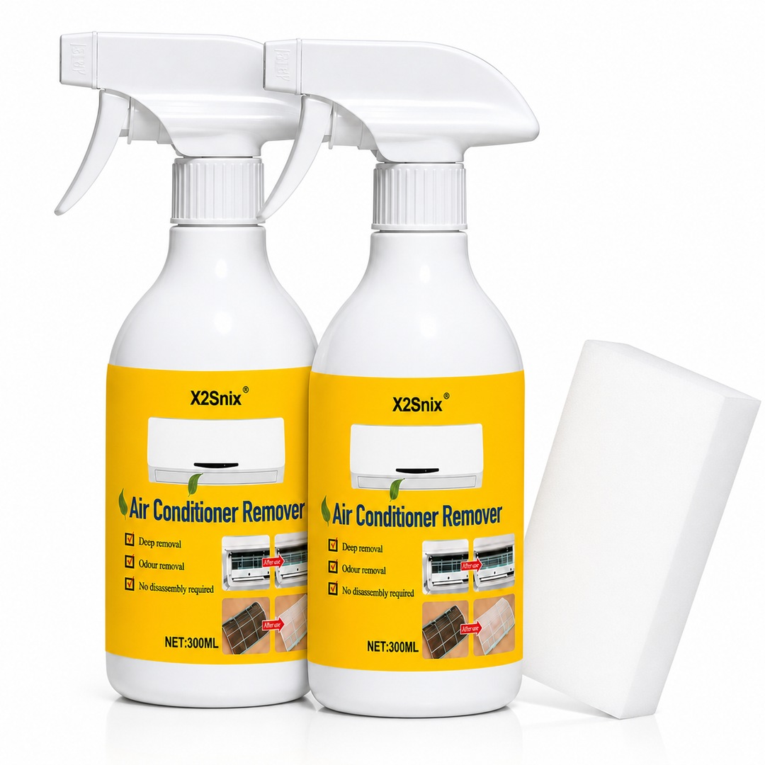 Kit limpiador de aire acondicionado para hogar sin desmontaje. Mantenimiento fácil y rápido.