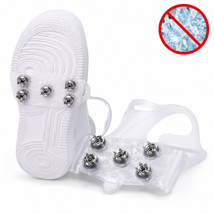 Crampones antideslizantes unisex para hielo y nieve. Tracción segura para senderismo y calzado de invierno.