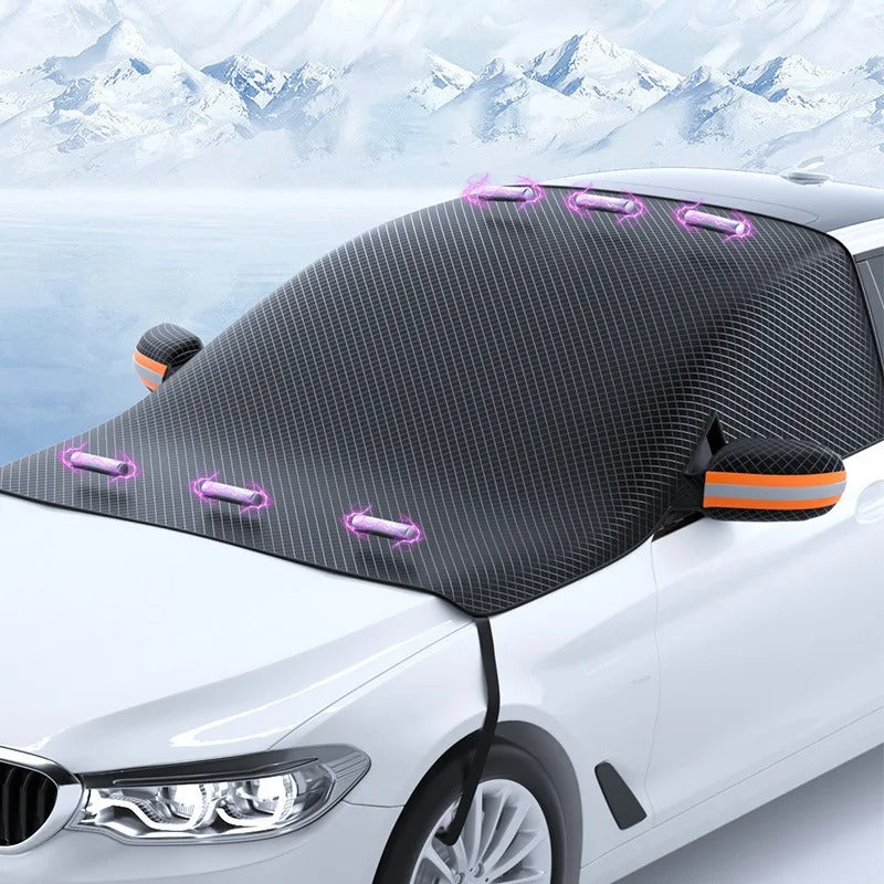 Cubierta antinieve magnética para parabrisas de coche, protege contra hielo y nieve en invierno.