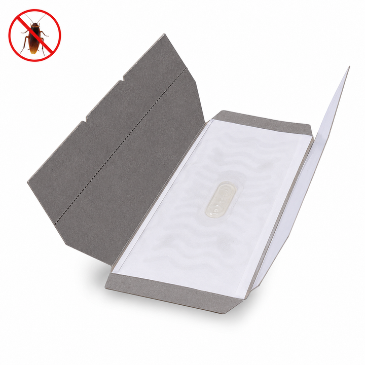 Trampa adhesiva con cebo para cucarachas, control eficaz de plagas en el hogar sin veneno. Paquete de 10.