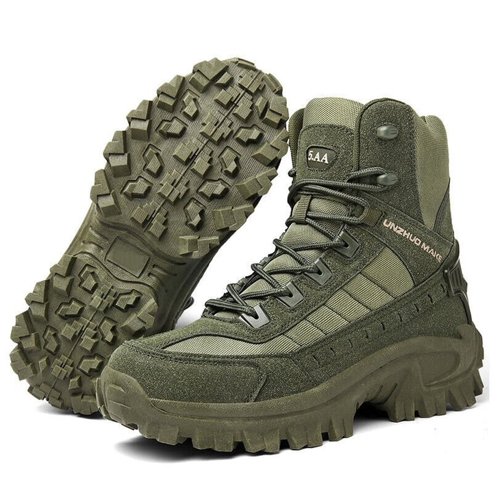 Botas de outdoor unisex, impermeables y antipinchazos, diseñadas para rendimiento y durabilidad.