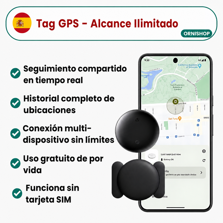 Localizador GPS discreto para ancianos con monitoreo en tiempo real, compatible Android/iPhone.