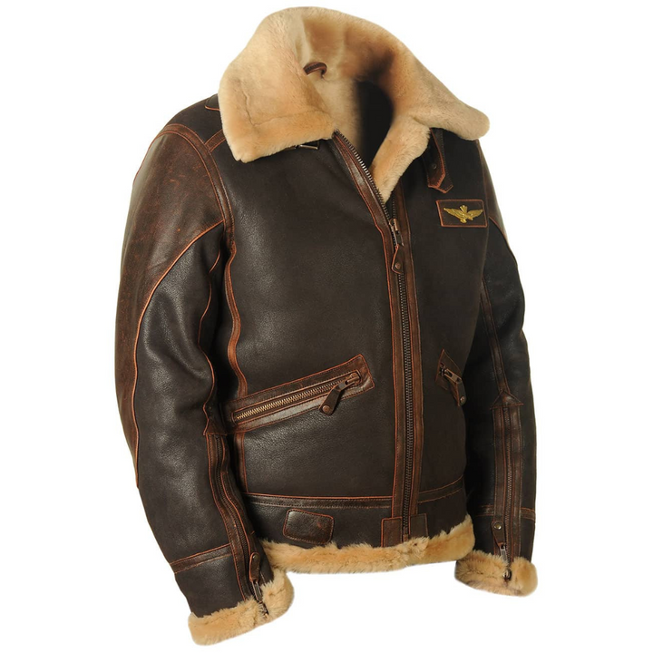 Chaqueta bomber de hombre, cálida con forro de borreguillo. Perfecta para el frío invernal, moda casual.