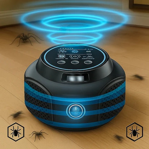 Repelente ultrasónico electrónico. Control efectivo de arañas e insectos para un hogar seguro y tranquilo.