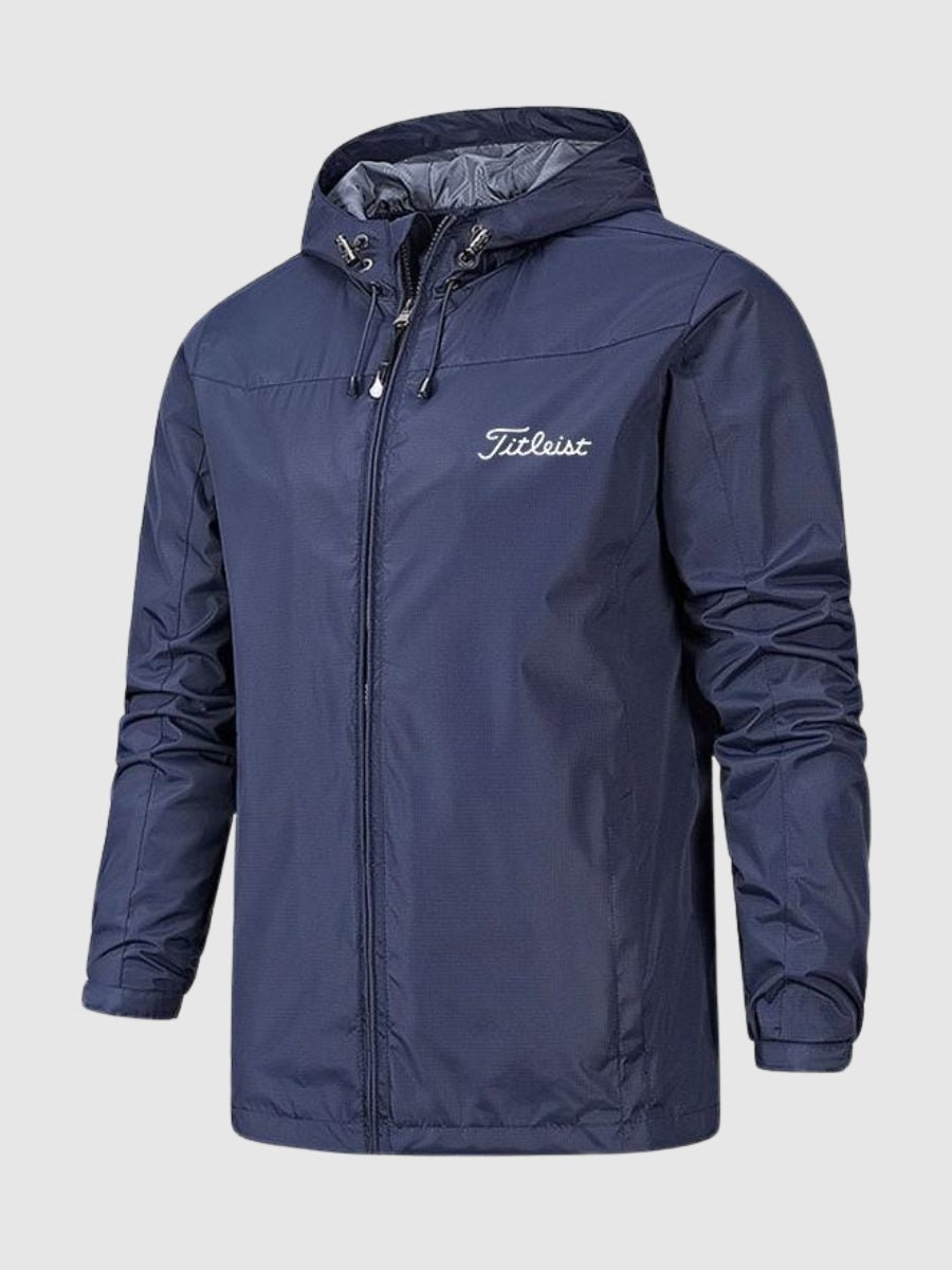 Chaqueta cortavientos de poliéster impermeable unisex. Perfecta para exterior, protege de lluvia y viento.