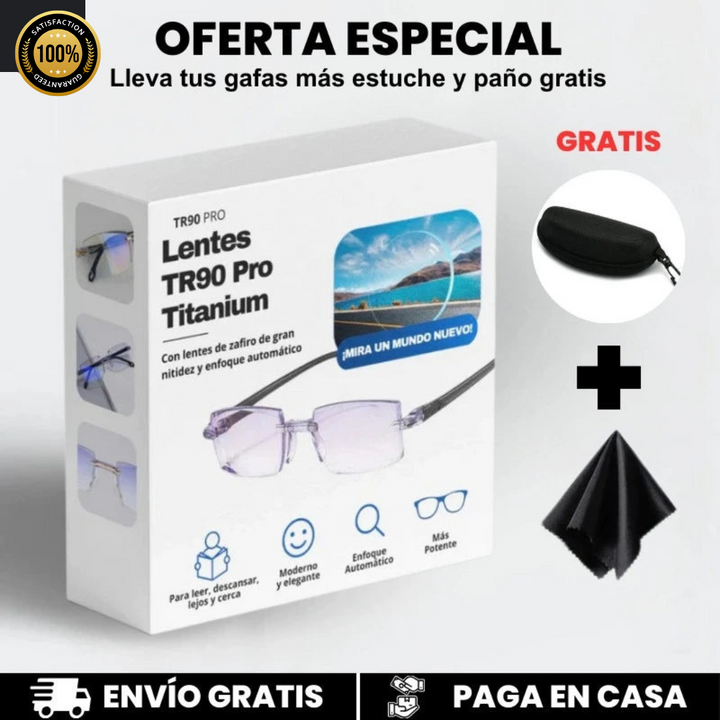 Gafas ópticas multifocales de diseño unisex, con lentes de enfoque automático para visión clara.