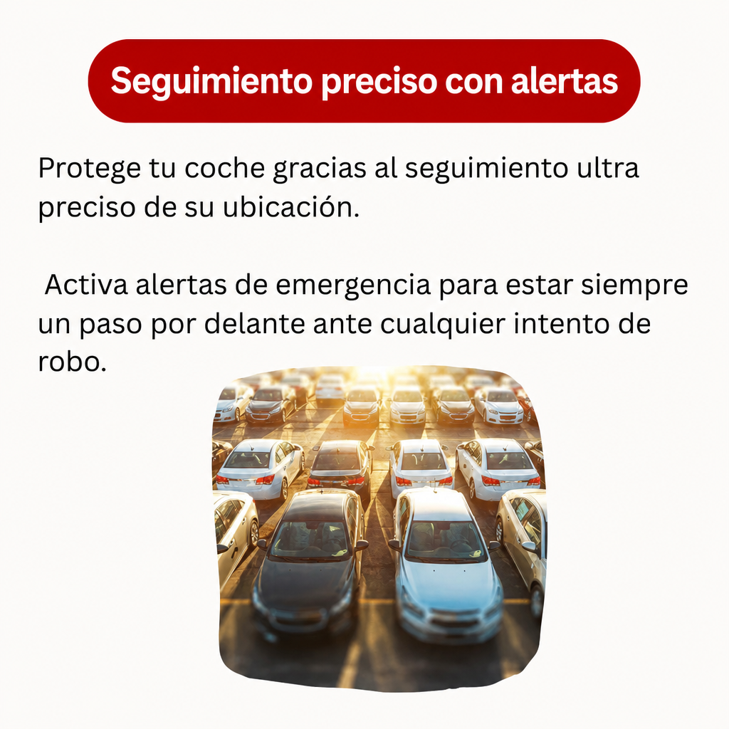 Mini rastreador GPS portátil para vehículos. Localizador compacto antirrobo sin cuotas para coche o moto.