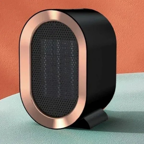 Calefactor portátil HeatFlow silencioso y de bajo consumo. Ideal para climatizar habitaciones pequeñas.