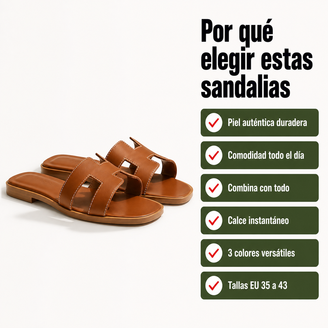 Zuecos sandalias planas deslizantes. Calzado de mujer cómodo y casual para disfrutar del verano.