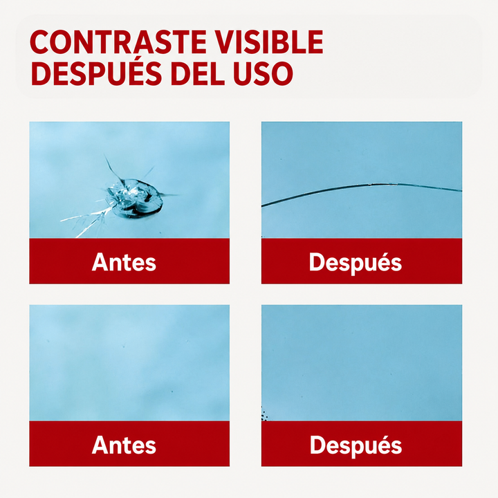 Kit completo para reparación de cristales y parabrisas de automóvil. Mantenimiento fácil para quitar grietas de coche.