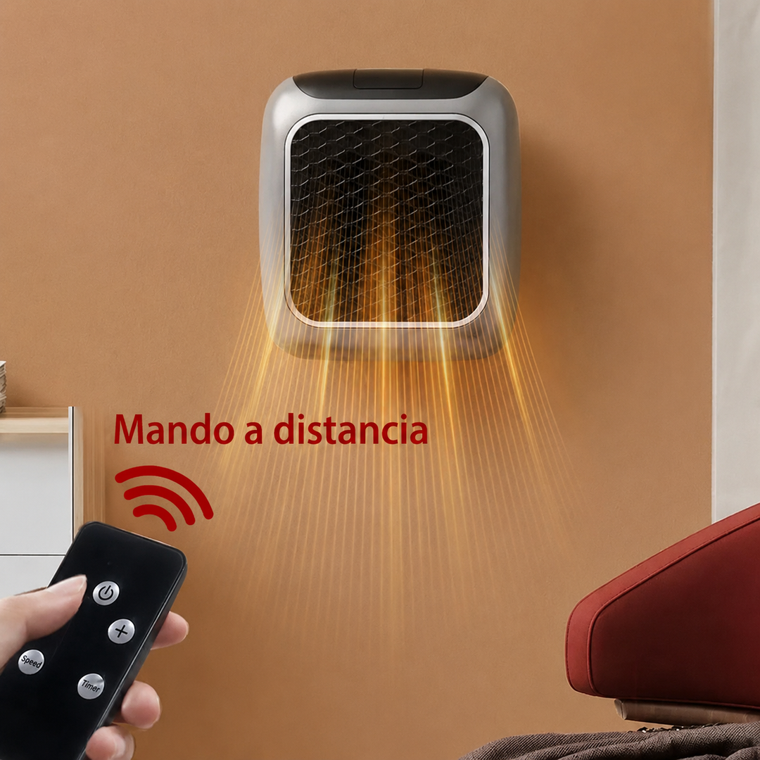 Calefactor eléctrico bajo consumo 800W, radiador portátil que ahorra energía. Perfecto para hogar y oficina en invierno.