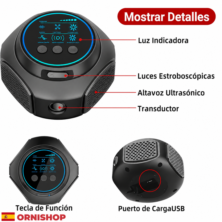 Ahuyentador antiarañas sin químicos. Protección segura y ecológica contra plagas para toda la familia en casa.