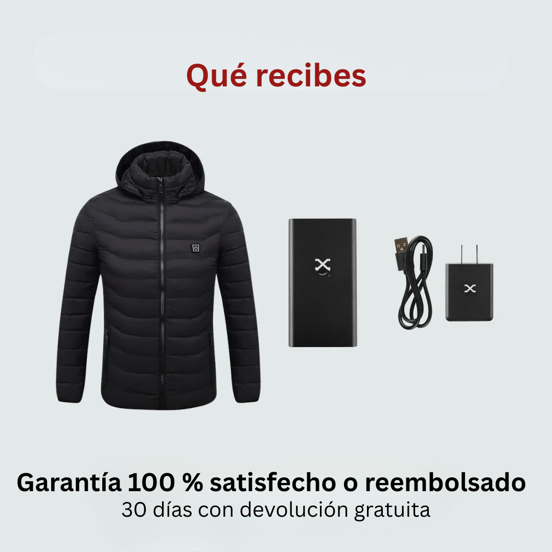Abrigo de invierno térmico para hombre, chaqueta calefactable que brinda comodidad y defensa contra temperaturas bajas.