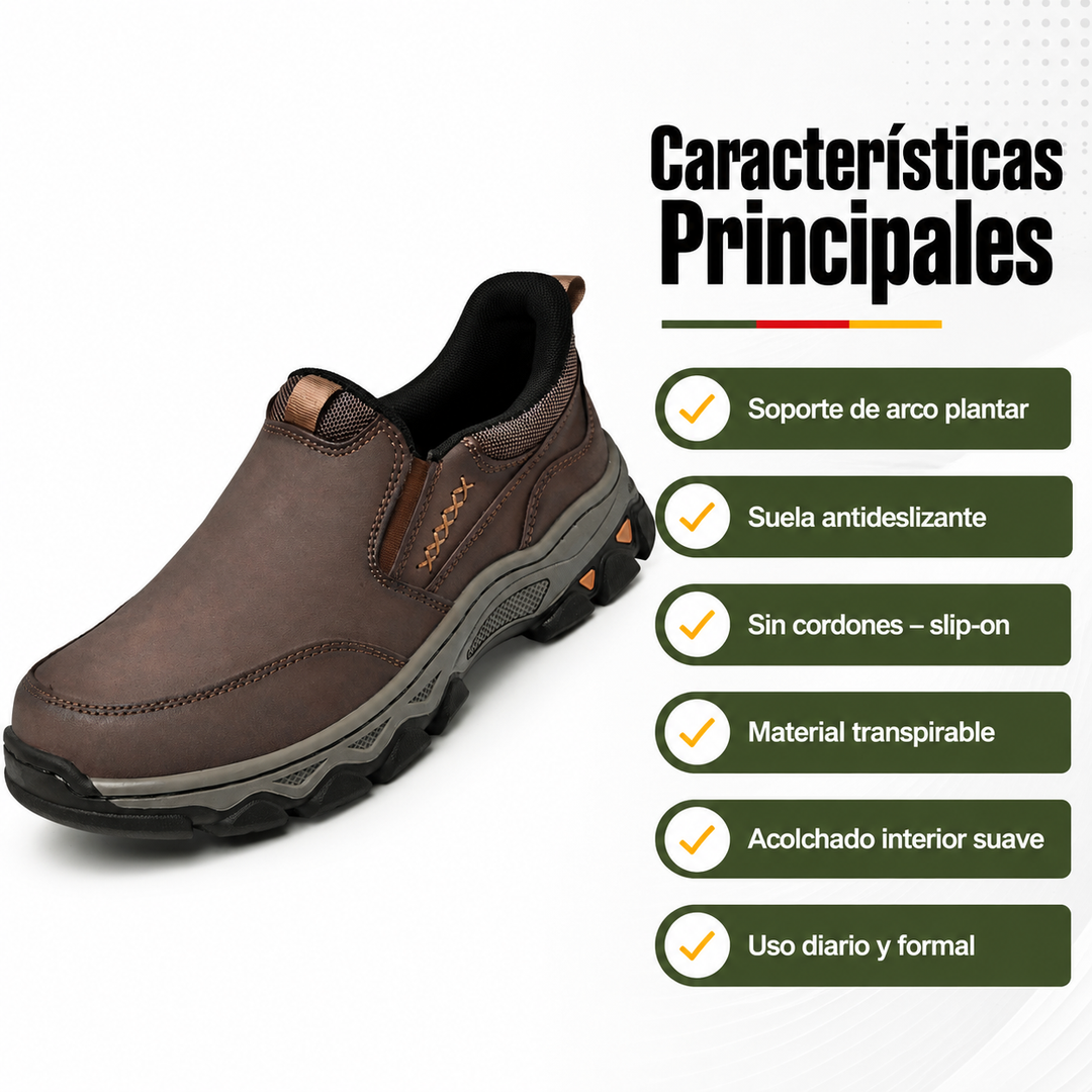Zapatos casuales sin cordones para hombre, estilo slip-on, diseño antideslizante y soporte para uso diario.