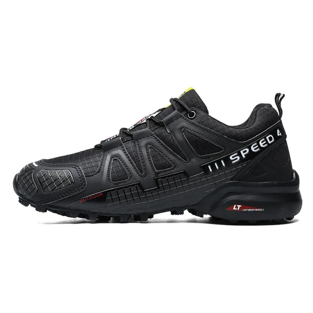 Zapatillas de trail running Speedcross IV con agarre superior y ajuste rápido.