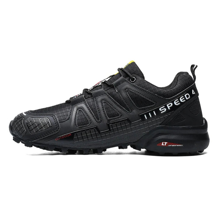 Zapatillas de trail running Speedcross IV con agarre superior y ajuste rápido.