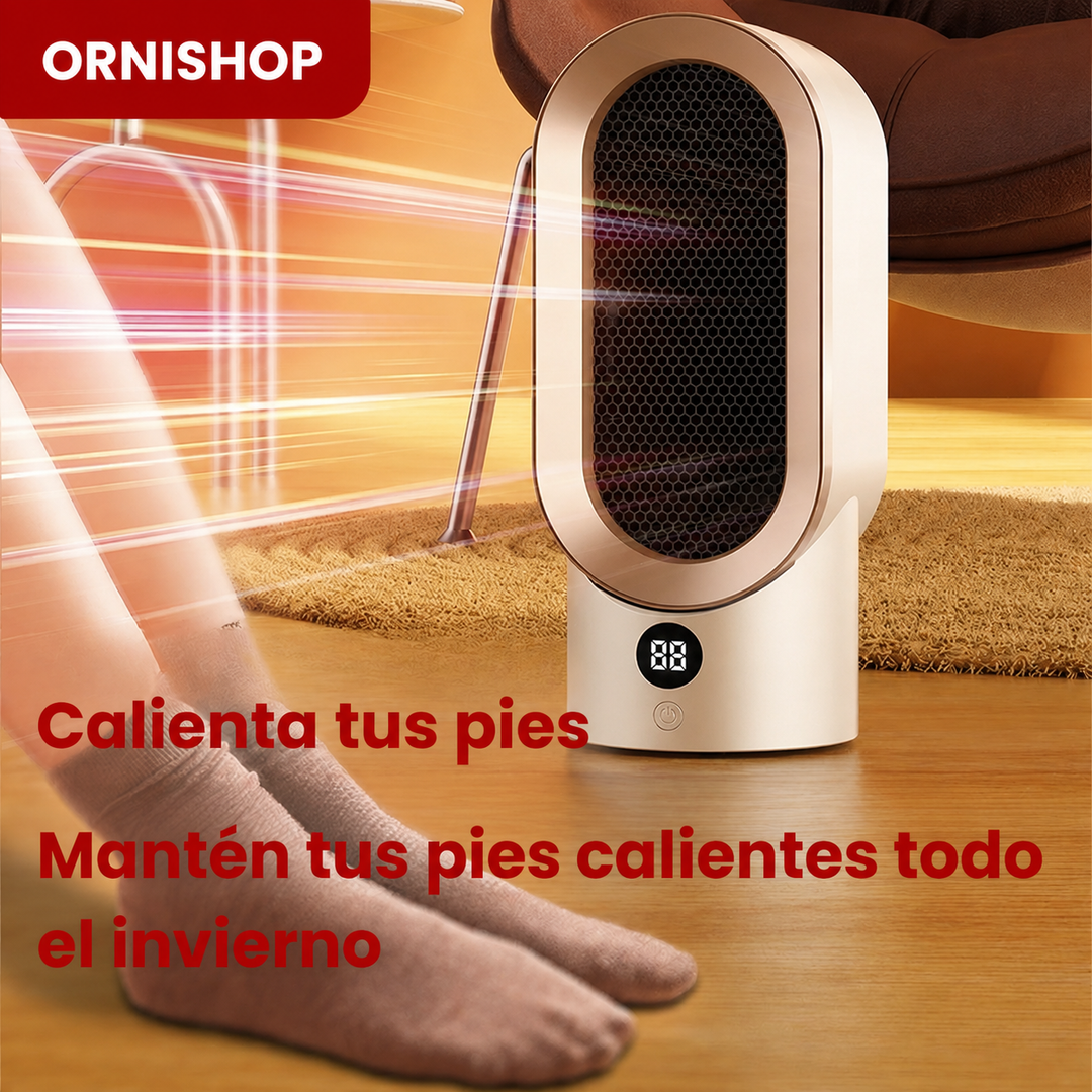 Calefactor compacto, portátil y silencioso. Aporta calor eficiente al hogar u oficina. Fácil de transportar.
