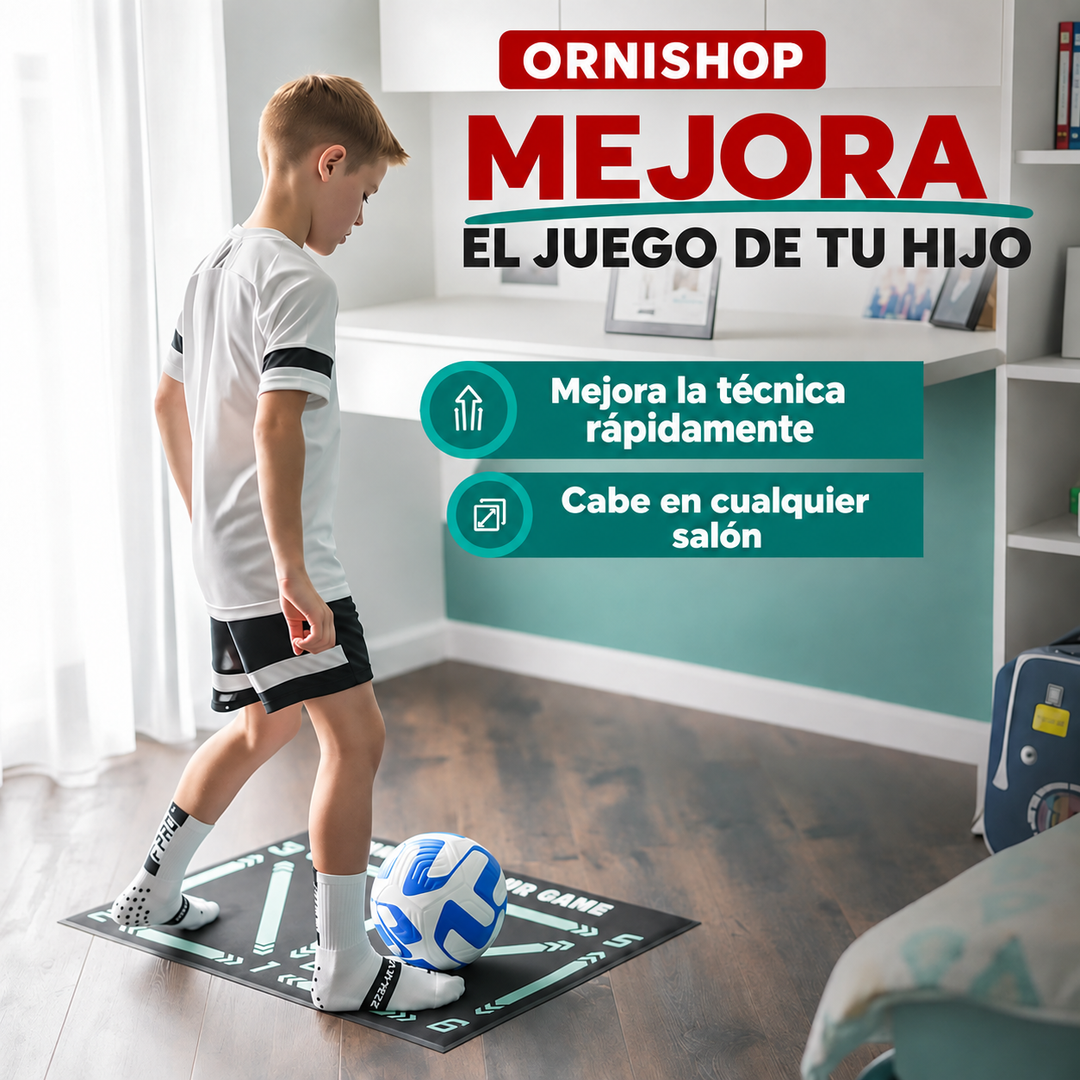 Esterilla portátil de fútbol para entrenamiento de técnica y resistencia en cualquier espacio del hogar, ejercicios.