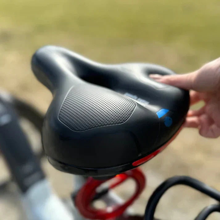 Accesorio de ciclismo: sillín de bicicleta de confort, ergonómico y antidolor para ciclistas.