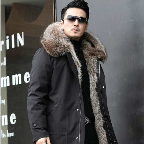 Abrigo parka de invierno para hombre, perfecto para actividades al exterior, térmico y con estilo casual.