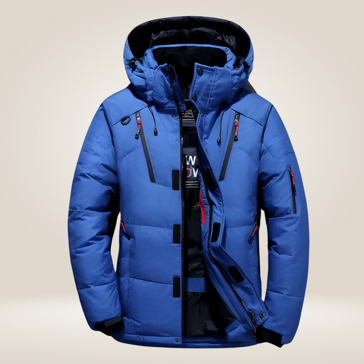 Ropa de invierno para hombre: chaqueta acolchada, impermeable, con protección contra el frío.