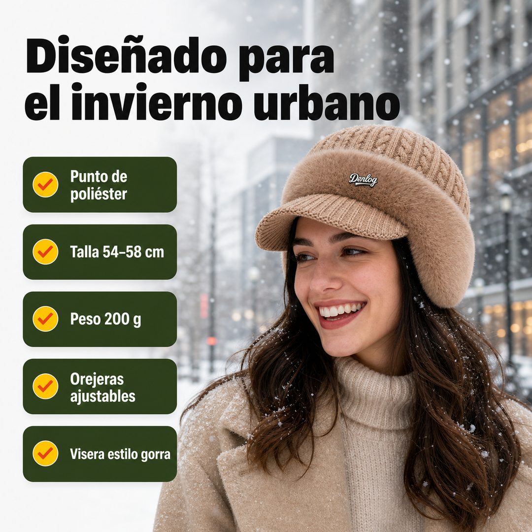 Gorro trapper para deportes de invierno, unisex, con orejeras, visera y polar, contra el frío.