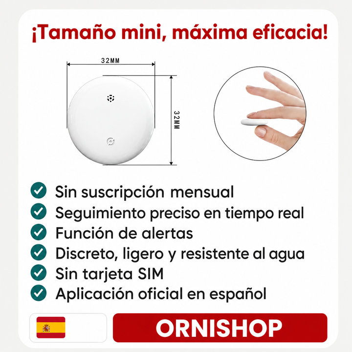 Dispositivo rastreador GPS para niños sobre un mapa, mostrando ubicación exacta. Seguridad garantizada.