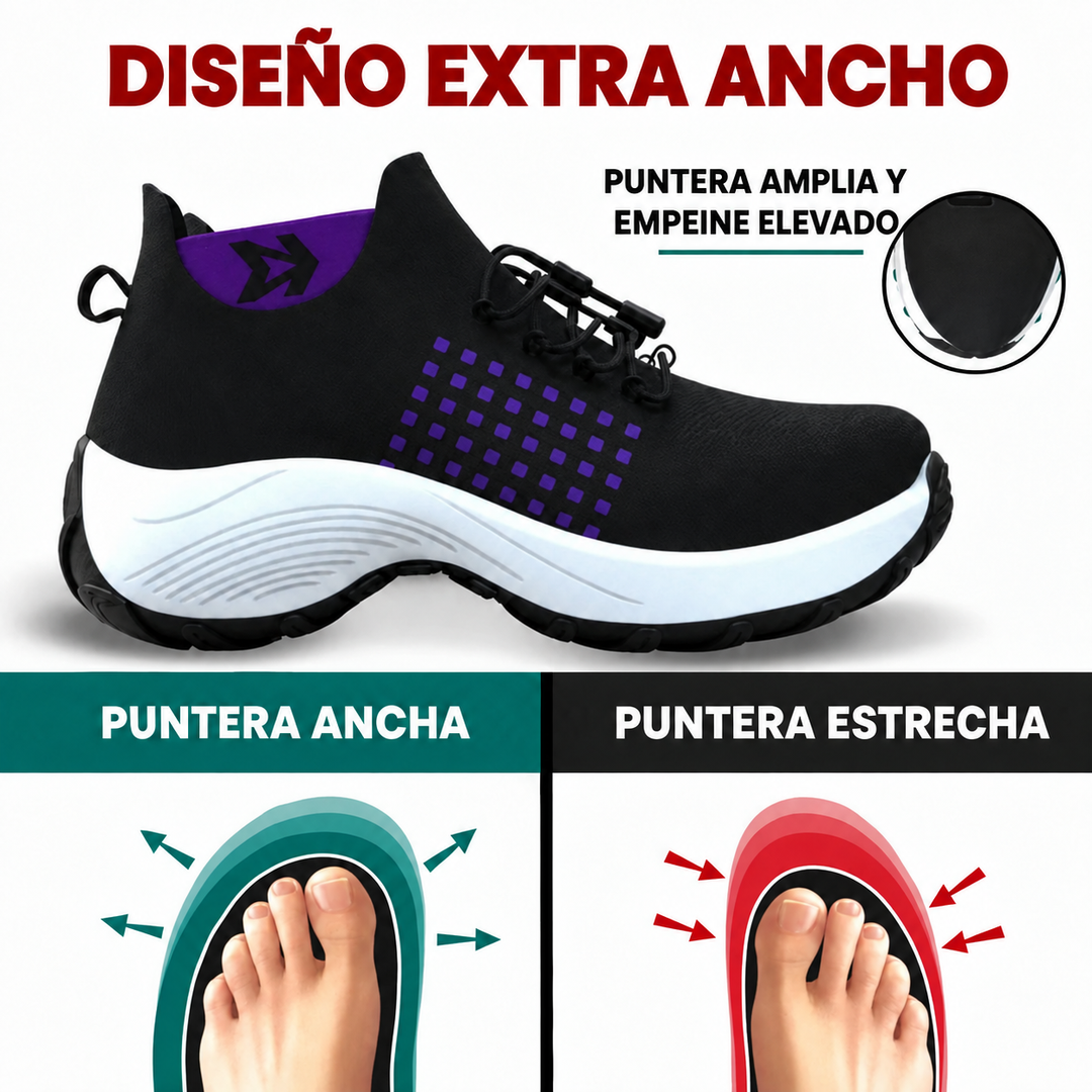 Calzado ortopédico de diseño ergonómico para una caminata cómoda y una postura correcta.