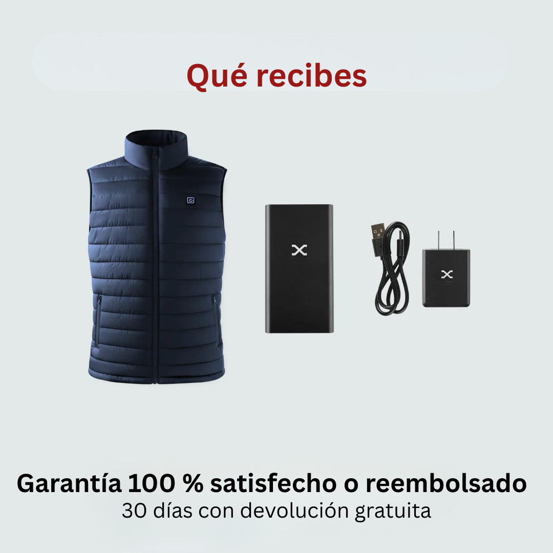 Disfruta del calor instantáneo del chaleco calefactable para hombre. Ropa térmica esencial para comodidad en invierno y frío.