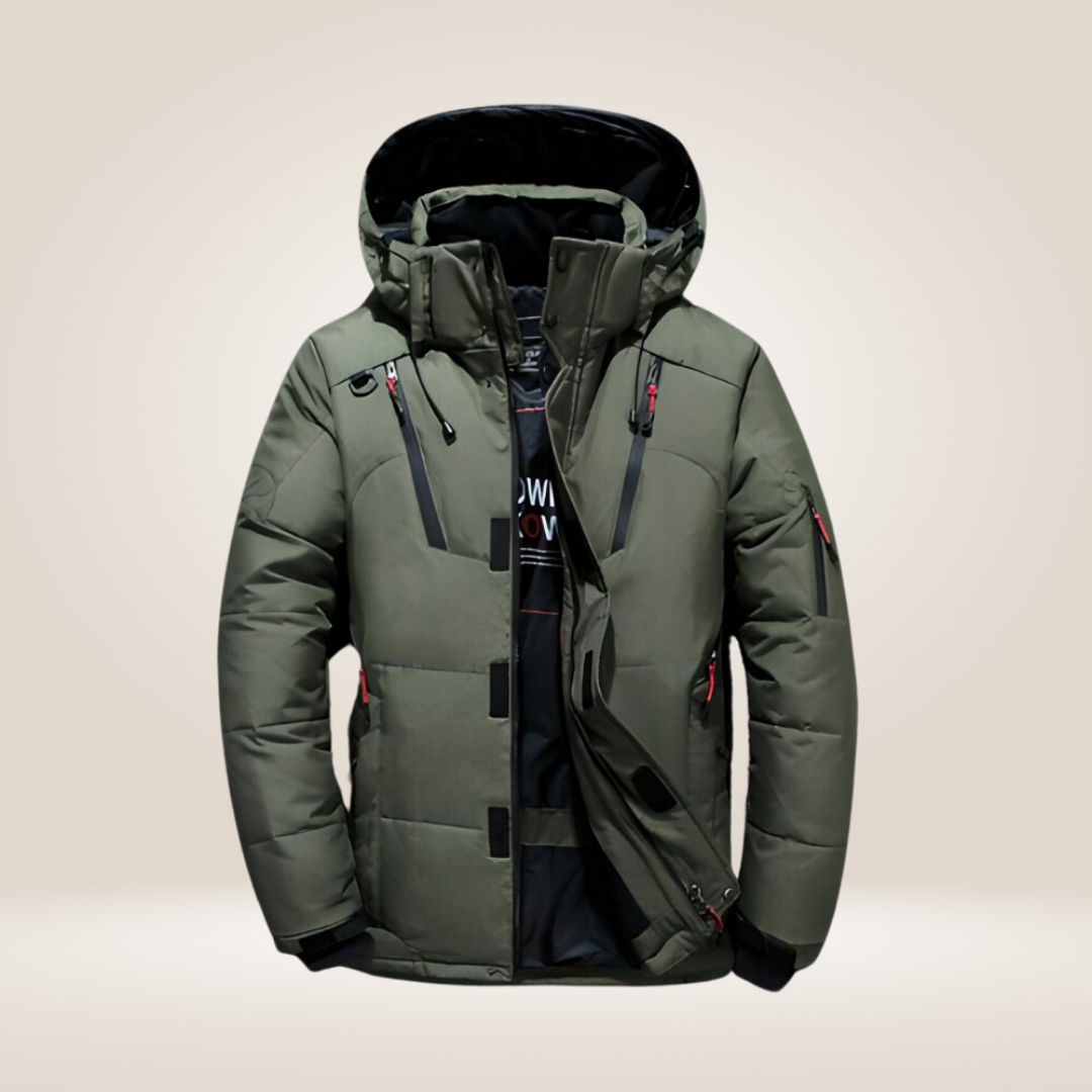 Chaqueta de hombre para invierno, acolchada, térmica y cortavientos, para actividades al aire libre.